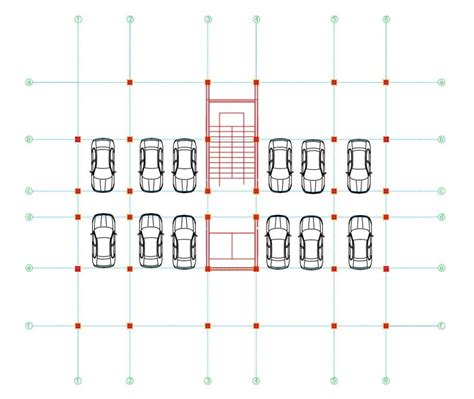 3BHK floor plan and parking layout details | Built Archi