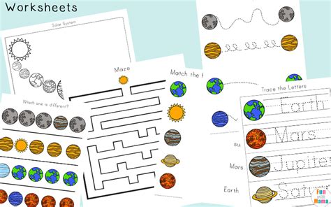 Solar System Printable Worksheets And Activities Pack Fun With Mama