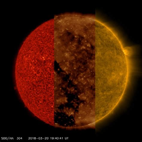 Our Sun Three Different Wavelengths From March 20 23 2018 The Solar