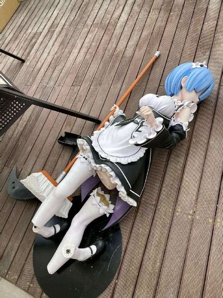 Life Size Rem Figure Right Stuf Anime Has A Life Size Rem From Re