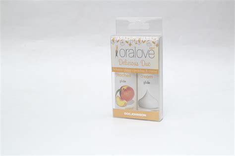 Oralove Delicious Duo Lickable Peaches And Cream Lubes 1 Ounce 2 Each Per Set Sexpenditure