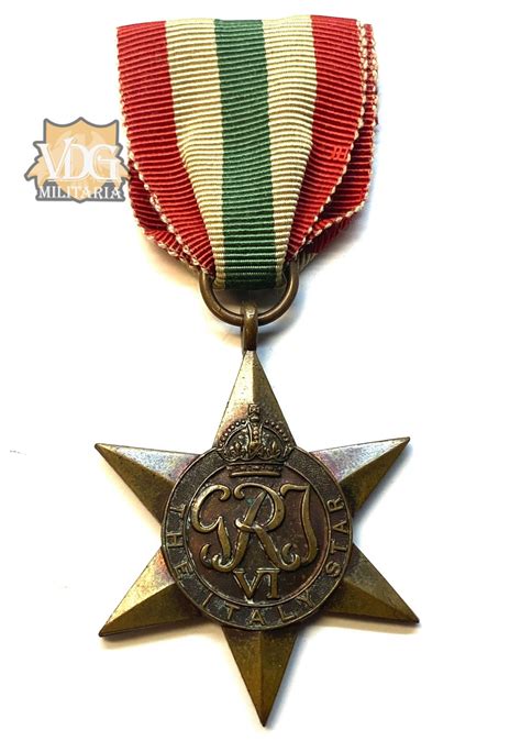 Ww2 British The Italy Star Medal Vdg Militaria