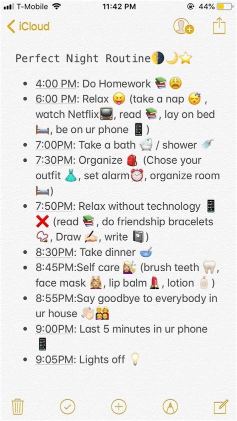 Perfect Night Routine 🌸 Morning Routine School School Routine For