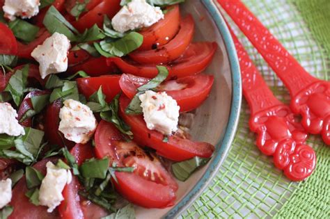 Green Gourmet Giraffe Tomato Salad With Yoghurt Cheese Tomato Salad