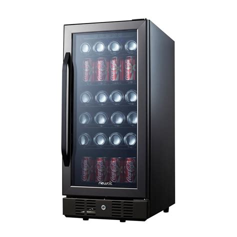 Newair Compact 96 Can Built In Beverage Cooler Black Stainless Steel