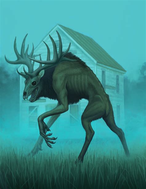 ArtStation Monster Deer Dane Cozens Mythical Creatures Art Creature Concept Art Fantasy