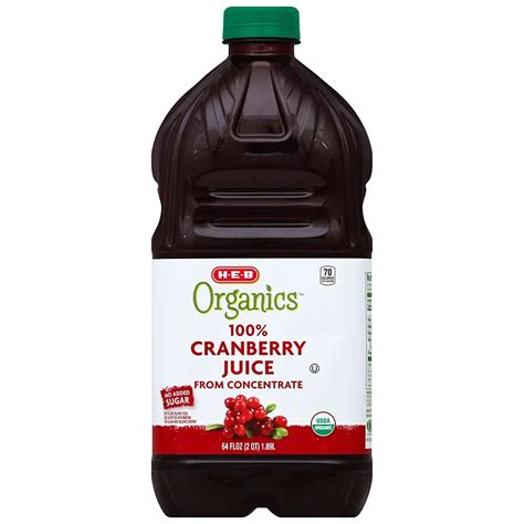 H E B 100 Organics Cranberry Juice Shop Juice At H E B