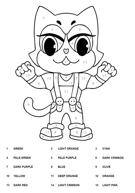 Meowscles Fortnite Color By Number Coloring Page Free Printable
