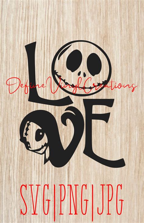 Jack And Sally Love Svg Cricut Silhouette Cut File Etsy