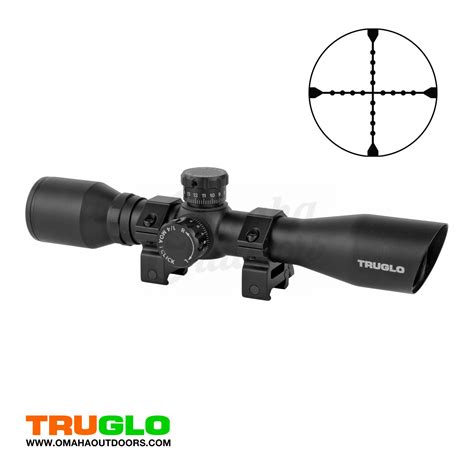 Truglo Xtreme 4x32 Compact Rifle Scope Mil Dot Reticle Omaha Outdoors