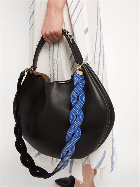 Loewe Twisted Wave Leather Bag Strap In Blue Lyst