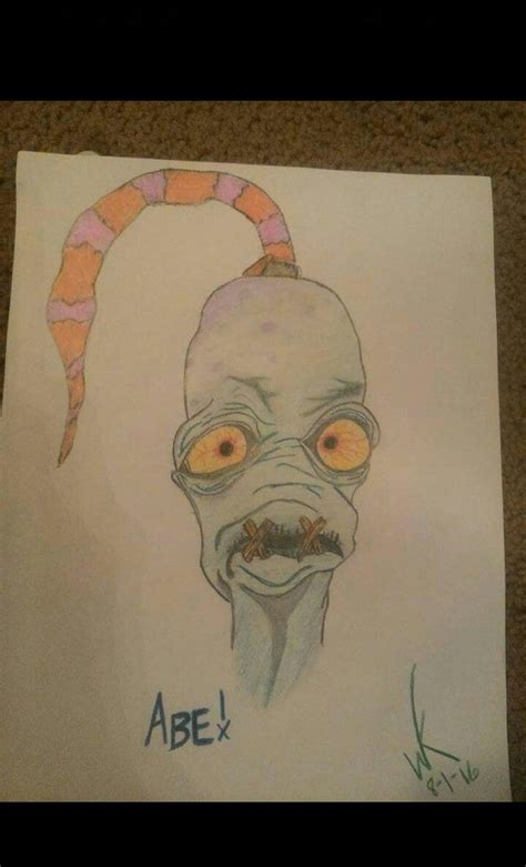 Abe From Oddworld Drawing By William Kennedy Kennedy Drawings Art