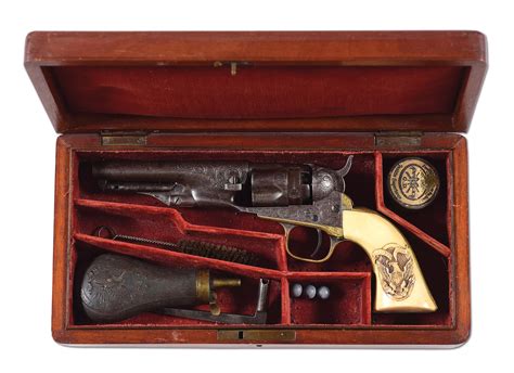 Lot Detail A Cased Factory Engraved Ivory Gripped Colt Model 1862