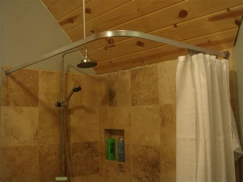 Who'd ever given a thought to ceiling mounted shower curtain rods previously? Curved Curtain Rod Ceiling Mount - Undersalsa