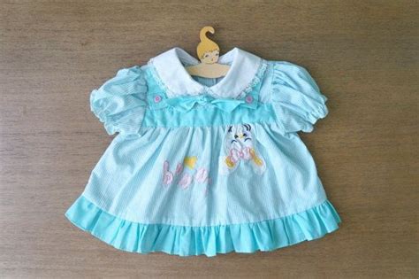 Vintage Baby Dress Baby Girl Aqua Blue Easter By Dearkaleidoscope