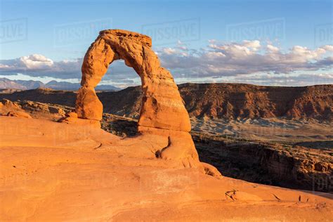 Delicate Arch At Golden Hour Arches National Park Moab Grand County
