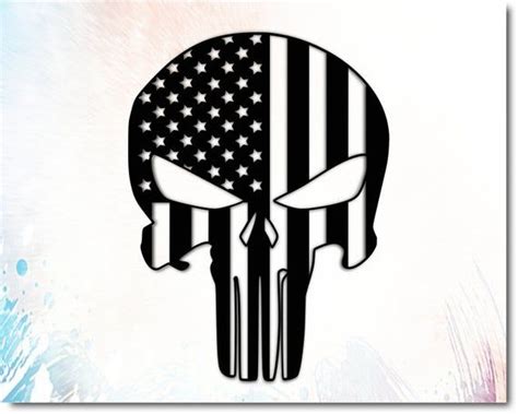 Special American Flag Punisher svg, american flag svg, punisher svg