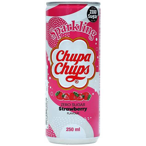 Chupa Chups Sparkling Strawberry Zero Sugar 250ml Online Kaufen Im