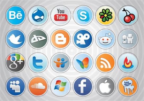 Social Media Buttons Eps Vector Uidownload