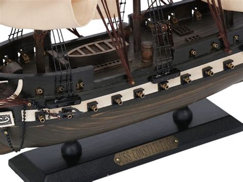 Wholesale Wooden Rustic Uss Constitution Tall Model Ship 24in Model Ships