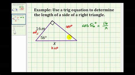 Example Determine The Length Of A Side Of A Right Triangle Using A