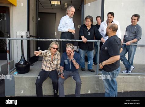 Johnny Hallyday Greets Members Of Paul Mccartneys Band Abe Laboriel Jr