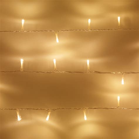 50 Warm White Led Indoor Fairy Lights On Clear Cable Uk