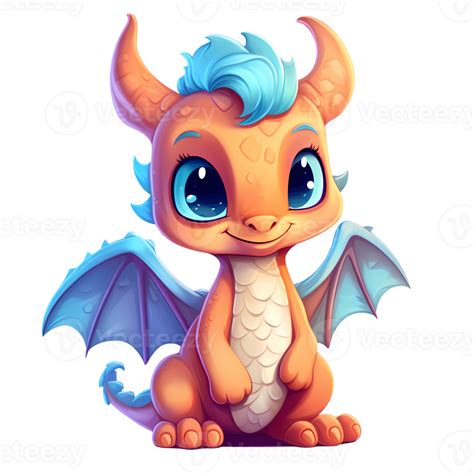 Cute Baby Dragon Clipart Illustration Ai Generative 28753013 Png
