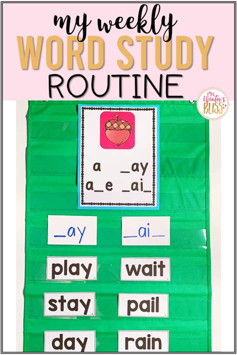 A Weekly Word Study Routine For K 2 Mrs Winters Bliss Resources