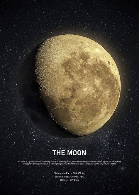 The Moon Photo Poster Space Exploration Etsy