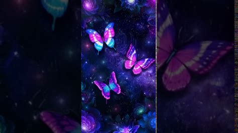 Neon Purple Butterfly Live Wallpaper Youtube
