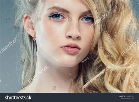 Beautiful Long Blonde Hair Woman Beauty Stock Photo 1052812385