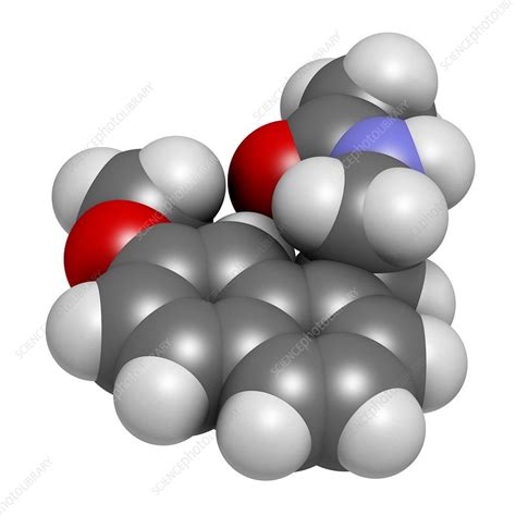 Agomelatine Antidepressant Drug Molecule Stock Image