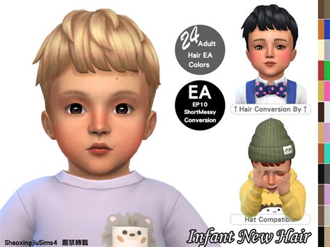 Infant Short Messy Hair The Sims 4 Create A Sim Curseforge