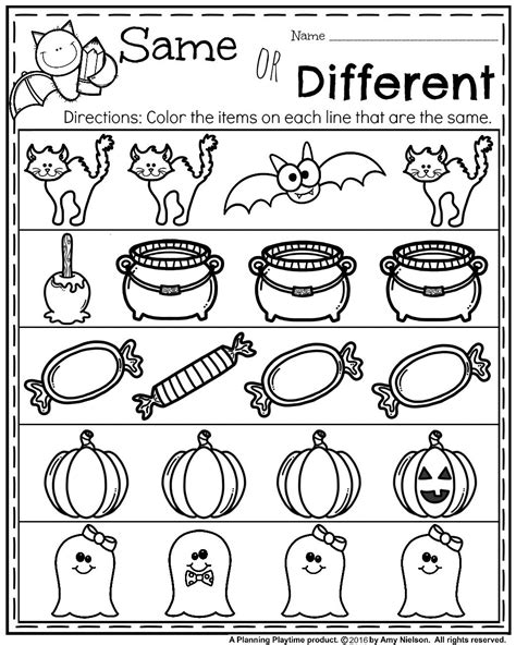 October Preschool Worksheets Planning Playtime Halloween Preschool