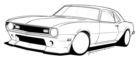 He uses only pencil to draw it. 1969 Camaro Sketch at PaintingValley.com | Explore ...