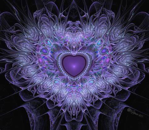 Artist Wolfepaw Heart Art Fractals Purple