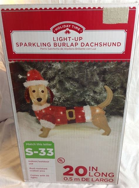 Find great deals on ebay for outdoor dachshund. CHRISTMAS OUTDOOR LIGHTED DACHSHUND 20" BURLAP PUPPY DOG ...