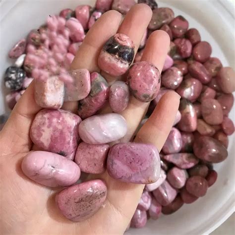 Wholesale 100g Natural Bulk Tumbled Pink Rhodonite Stones Polished