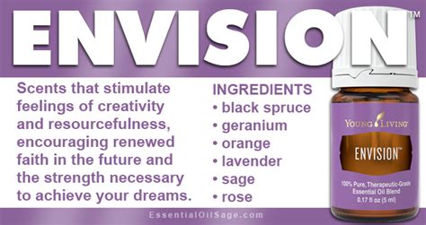 Use envision to assist in renewing faith, motivation, or focus, as it may stimulate the creative and. Young Living Envision Essential Oil - Buy Here