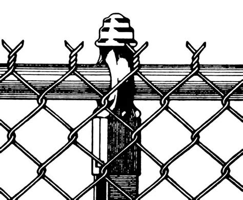 Best Chain Link Fence On White Illustrations Royalty Free Vector