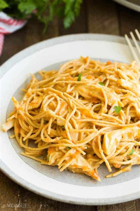 Chicken slow cooker recipes are particularly easy and delicious,you'll begin to rely on. Cheesy Crockpot Chicken Spaghetti Recipe + VIDEO - The ...