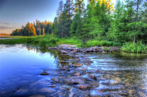 Full View Of The Source At Lake Itasca State Park Minnesota Image