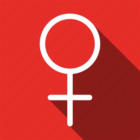 Female Long Shadow Sex Sign Icon
