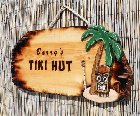 Personalized Outdoor Signs For Tiki Bars Pool By Rozemazingdesigns