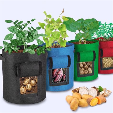 Garden And Patio 5 X Potato Grow Bag Bags Vegatable Planters Plant Care