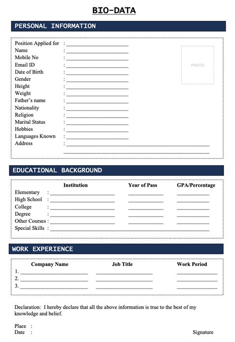 Printable Biodata Form Philippines Word Porn Sex Picture