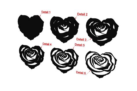 3d Layered Rose Heart Svg Dxf Laser Cutting File 3d Heart 1140507
