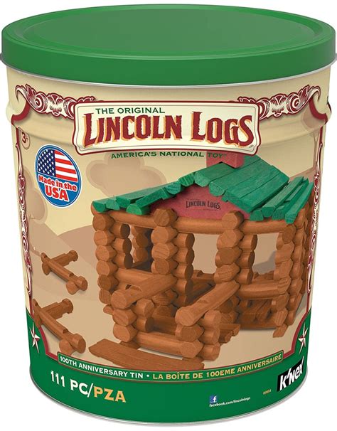 Lincoln Logs 111pc 100th Anniversary Tin Mountain Baby