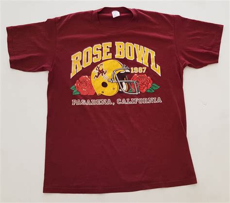 Vintage 1987 Rose Bowl T Shirt Size Large Pasadena Etsy